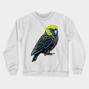 vintage black budgie vector sticker Crewneck Sweatshirt